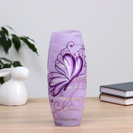 Vase "Damon" Violet D-8cm, 10.5x26cm
