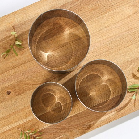 A set of baking forms "Circle" Konfinetta, 3 pcs, D = 8 cm, d = 10 cm, d = 12 cm-2