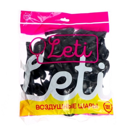 Latex ball 5 ", metal, set of 100 pcs., Water bombs, black color-1