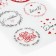 Stickers for gifts and flowers “with love”, vinyl, 9.3 x 16 cm
