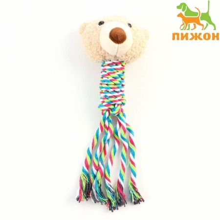 Soft toy for dogs "Bear" White, 24 cm