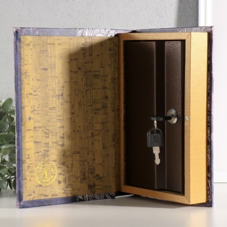 Safe-book wood, leatherette, mirror "Piano" 24x16x5 cm-1