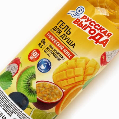 Shower gel Russian benefit, 500 ml, aroma tropical mix-2