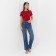 Women's T-shirt with a neckline Minaku Slim Fit: Red color, pr 42