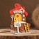 Needle "house" 7.5x5x12.5, oak, red, tree