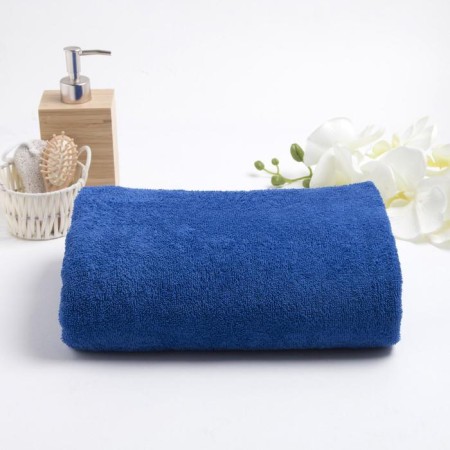 Terry smooth -colored towel 100x180cm, ts. Vasilkovy, 400g/m, cotton 100%