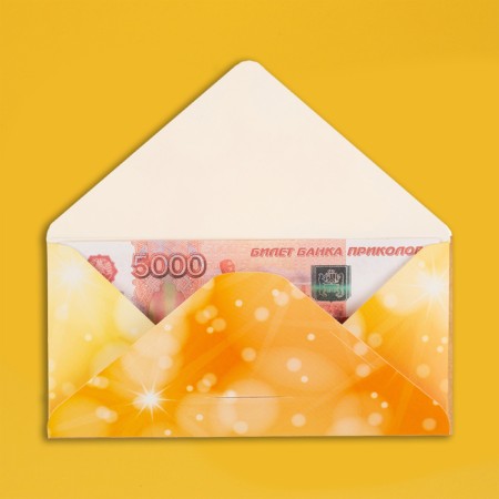An envelope for money with a wooden element "Happy Birthday!" Balloons, 16x8 cm-3