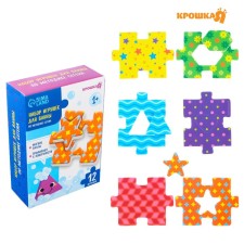 Soft puzzles for the bathtub “Colors and shapes” according to the Segen method, 6 puzzles, crumb me