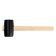 Kiyanka scrap, wooden handle, black rubber, 50 mm, 250 g