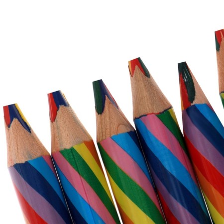 Pencil multicolored, thick, sharpened-2