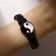 Bracelet "New Day" yin-yang, black-brown color, 6 cm