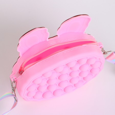 Bag's bag with a zipper "chosen", pink color-2