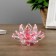 Souvenir glass "Lotus pink" Diam 9.5 cm