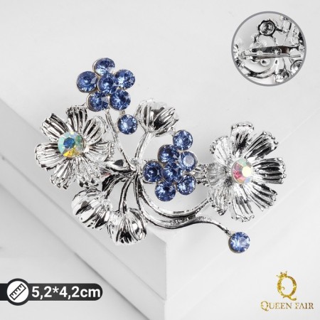 Blash "Flowers" buttercups, blue color in silver