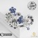Blash "Flowers" buttercups, blue color in silver