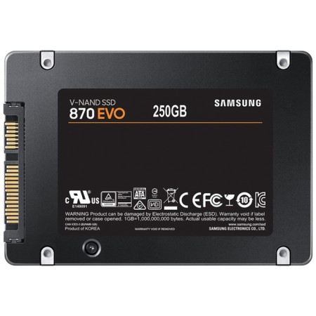 SSD Samsung 2.5 "870 EVO 250 GB SATA III 3BIT MLC (TLC) MZ-77E250BW-1