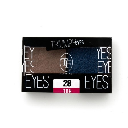 TF Eyes Eye Shadows, 2-Flower, Tone 28 Dust Beige and Indigo
