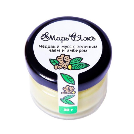 Honey mousse "Mary & Yazh", with ginger and green tea, 30 g-3