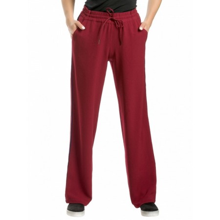 Female trousers, size 42, burgundy color-3