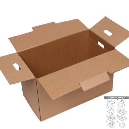 Box for moving, brown, 64 x 34 x 40 cm-1
