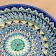 Plate of the Rishtan ceramics "Flowers", 26 cm, blue mix