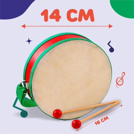 Musical toy "Drum", paper membrane, size: 14 × 14 × 4.5 cm, Mix color-1