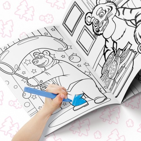 Painting "Mega Big", 68 p., A4, Masha and the bear-3