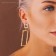 Hanging earrings "Fantasy", color gold, 7.3 cm
