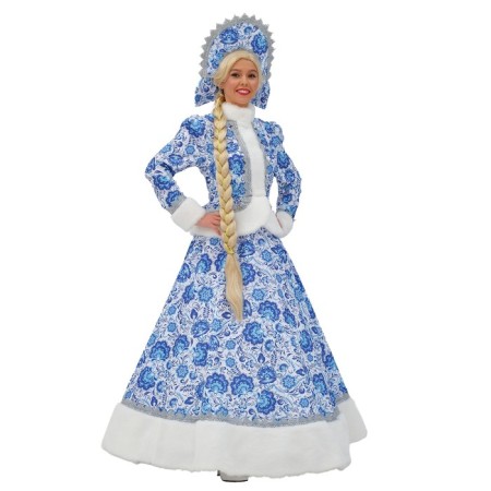 The carnival costume "Snow Maiden is the merchant", the color is blue, p. 52-54-1