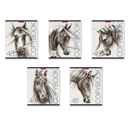 Notebook of 48 sheets in the Erichkrause Wild Horse cage, cover coated cardboard, offset block, mix-1