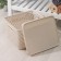 Basket for storage with a “braid” lid, 35 × 29 × 22.5 cm, beige color