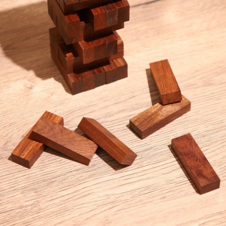 Game desktop "jenga" 21x8.5x6.5 cm, wooden wood-4