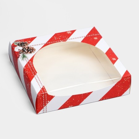 Folding box "New Year", 20 x 20 x 5 cm, new year