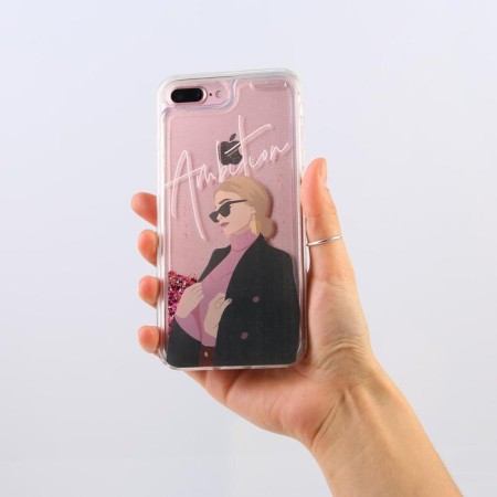 IPhone 7.8 Plus phone case with sparkles inside Ambition, 7.7 × 15.8 cm-3