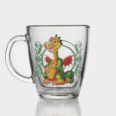 Dragon mug, glass, 350 ml