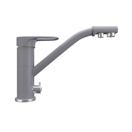 Mixer for the kitchen Ulgran Quartz UQ-010, with a tap for drinking water, color 05 concrete