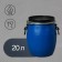 Food Food Open Top, 20 l, with a lid, neck 26 cm