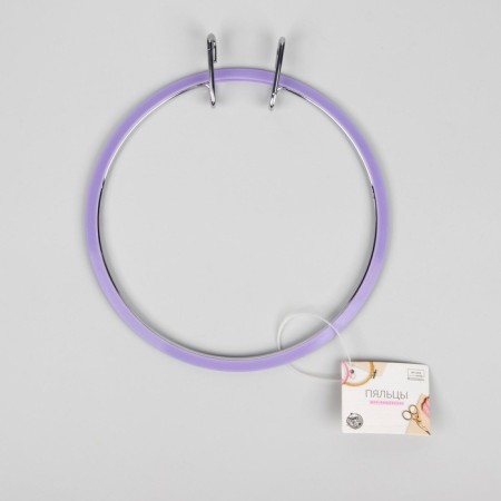 Schools for embroidery, with a metal fastener, d = 17.5 cm, lilac color-6