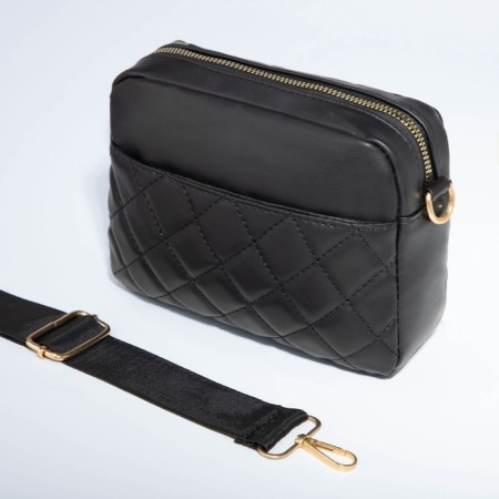 Bag Cross-Bodi with a zipper, black color-3