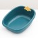 Toilet without an side 41 x 33.5 x 15.5 cm, blue