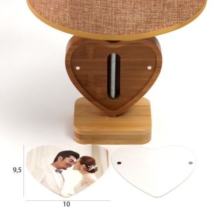 A desktop lamp with a photo frame 9.5x8.5cm (acrylic on magnets) 20x20x35cm-5