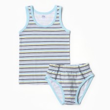 A set for a boy (T-shirt, panties), color light blue, height 122 cm