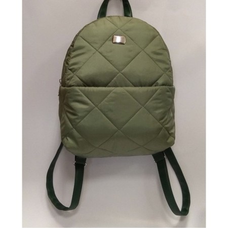 Nino backpack green quilted fabric-1