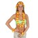 Hawaii set "Flowerers", (necklace, wreath 2 bracelets), yellow color