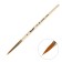 Synthetic brush, round, hard, shortened insert, rubloff series 1310 No. 4, short handle is saturated with varnish, yellow clip