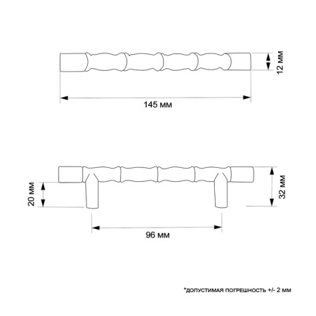 Cappio bracket handle, m/o 96 mm, plastic, color gold-4