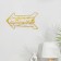 Wall hanger with a shelf "arrow", with backlight, 5 hooks, gold