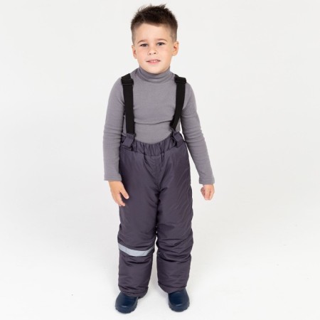 Pants are children insulated, graphite color, height 98 cm