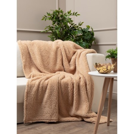 Texrepublic blanket, size 200x220 cm, ocher color-7