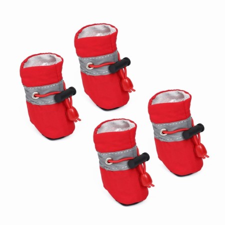 Dog boots "comfort" with weighting, set 4 pcs, size 1 (3, 5 x 2, 5 cm), red-6